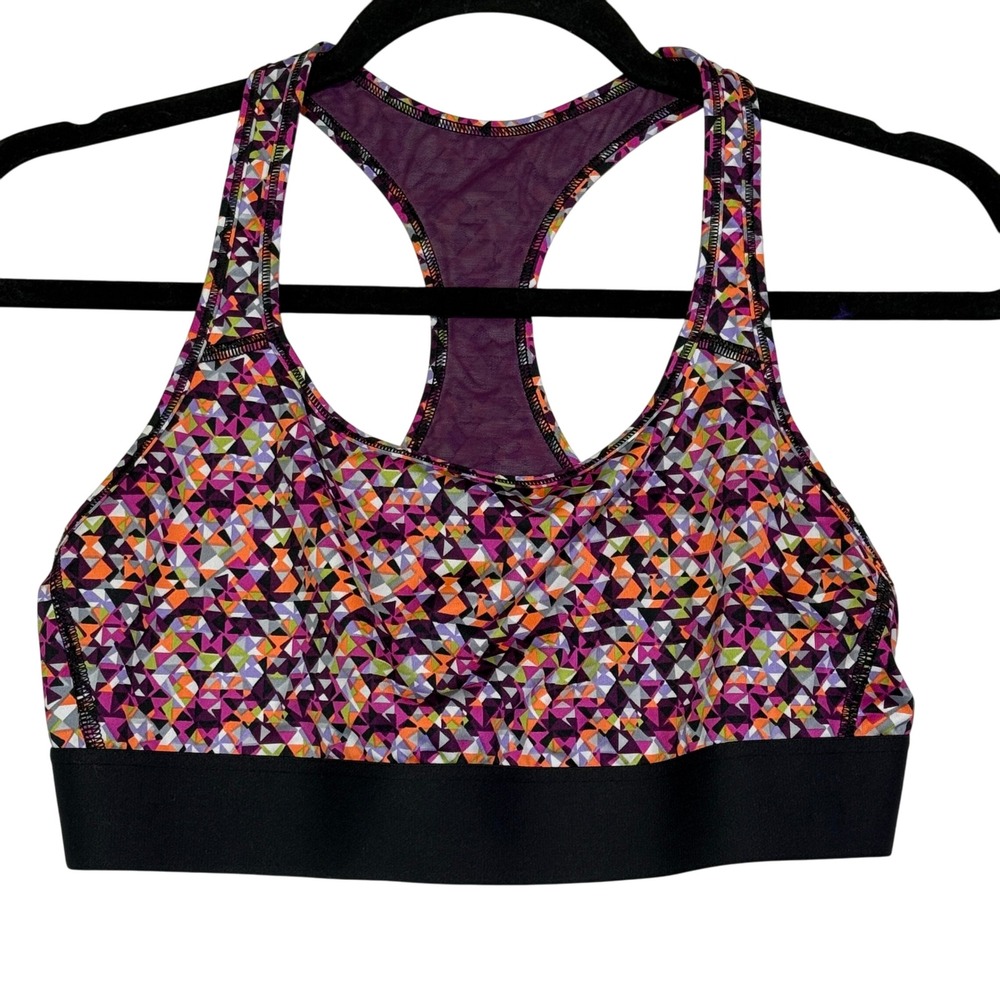 Victoria Sport‎ Racerback Medium Impact Sports Bra Geometric Print Large